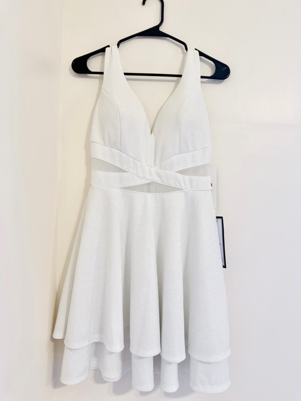 Emerald Sundae Chic Ivory Mini Dress